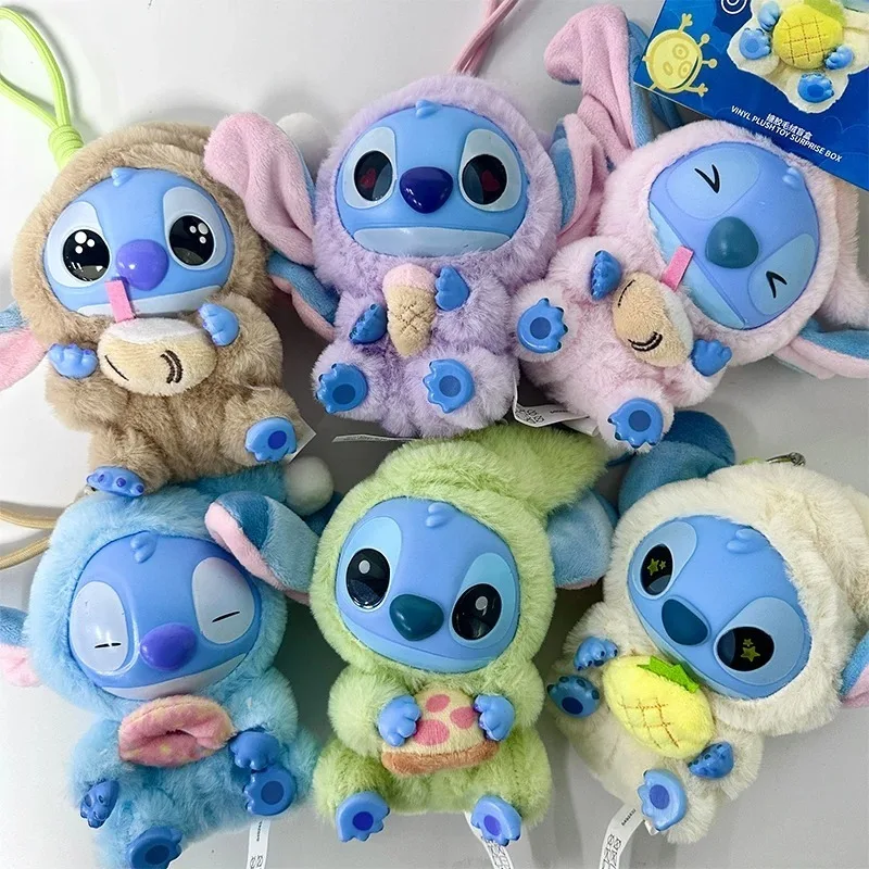 Disney pretty design Stitch Eat Some Thing Before Sleep Series Blind Box Plush Toy Doll Pendant Toy keychain
