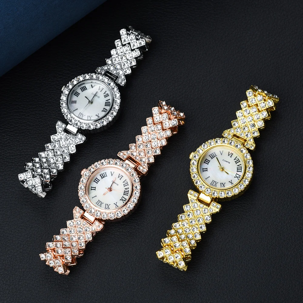Silverora Orologi da donna a diamante pieno orologio da donna: analogico al quarzo orologio da polso regolabile strass bracciale bracciale orologio regalo per le donne, verde, Classico, lussuoso