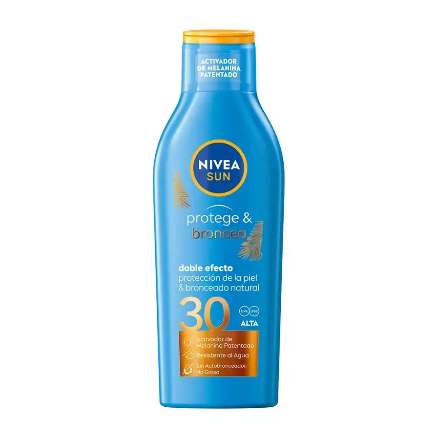 NIVEA Sun Protege & Broncea SPF 30 doble efecto estimula el bronceado natural de la piel 200 ml