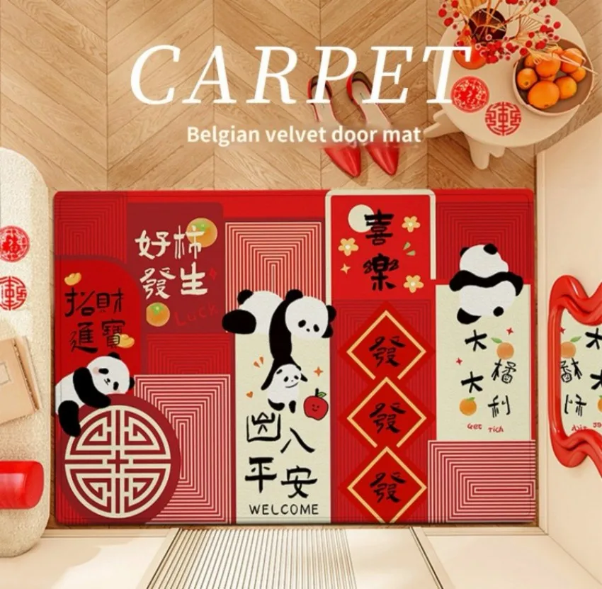 vikama-chinese-panda-new-year-greetings-entry-door-festive-living-room-carpet-ring-velvet-non-slip-and-dirt-resistant-home-decor