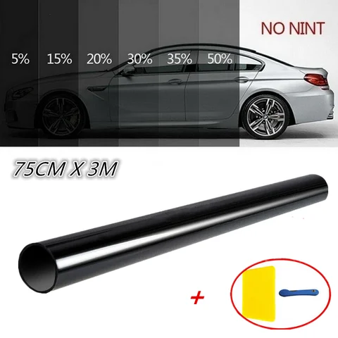 VLT araba pencere folyo Film 75CM X 3m ev cam tonu renklendirme filmi yaz güneş UV koruyucu güneş engelleme evrensel