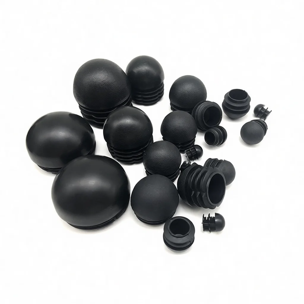 Dome Head Plastic Tubing End Cap Round Pipe Insert Protective Plug For Steel Furniture Legs Industrial Component