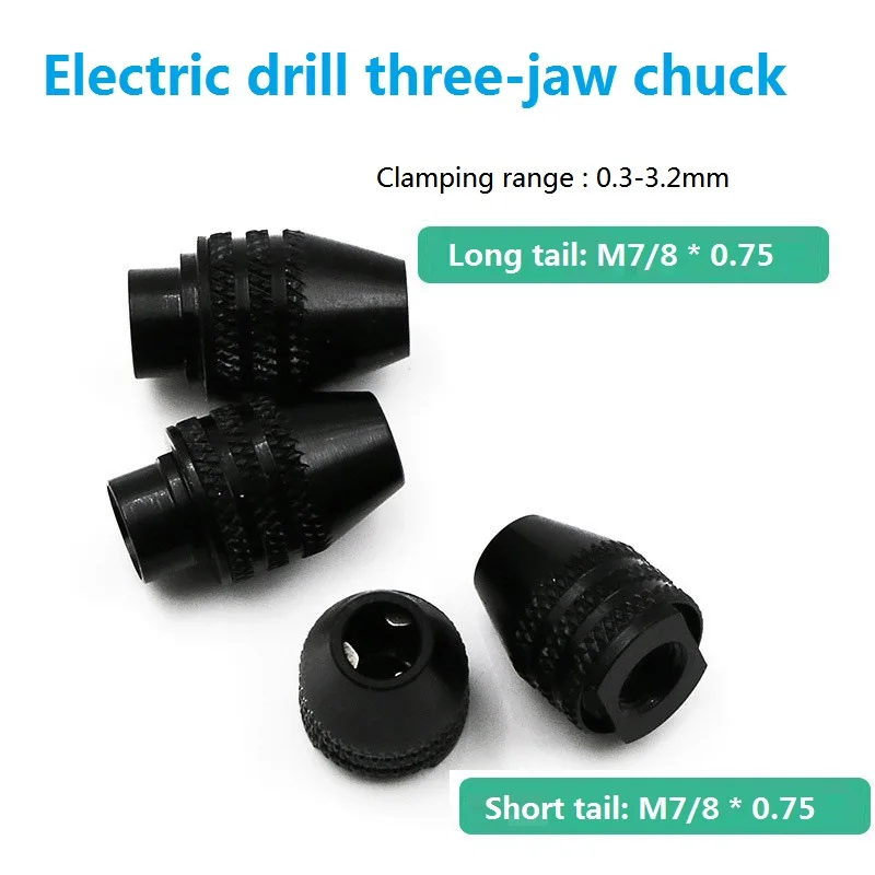 Multi Quick Change Keyless Chuck for Dremel Grinder Rotary Tool 0.5-3.2mm flexible Shaft Nut Universal three-jaw Drill chunk