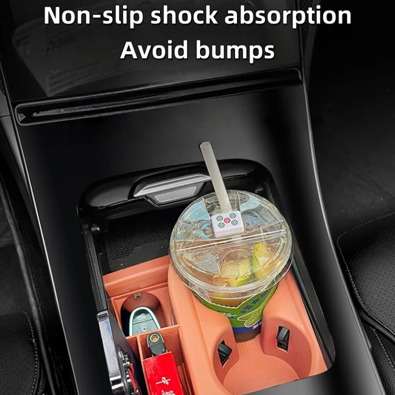 

For Mercedes-Benz C-Class C300 C260 2024 2025 Central Control Water Coaster Anti-Skid Silicone Water Cup Holder Car Accessories