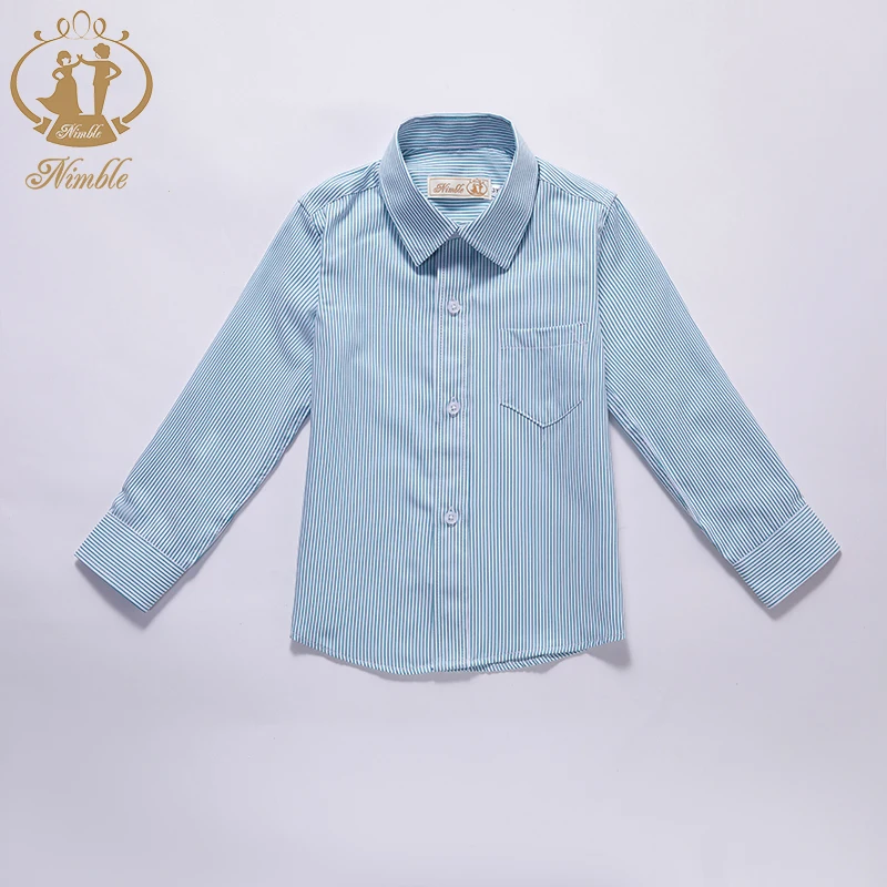 Baby Clothes 2024 Spring Autumn New School Formal Long Sleeve Shirt for Boys Turn Down Collar Blouse Coat Teenage Tops 2-13 Year