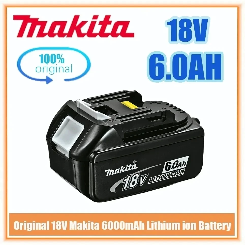 

Makita оригинальный 18 в 6000 мАч литий-ионный перезаряжаемый аккумулятор 18 в сверло сменные батареи BL1860 BL1830 BL1850 BL1860B