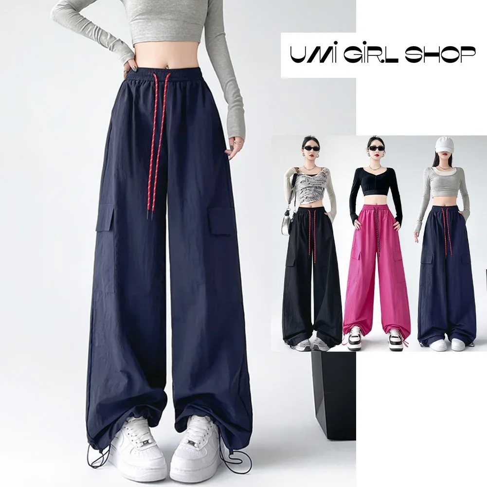 ชุดเอี๊ยมเอวสูงแบบมีเชือกหลวมเหมาะสําหรับการสวมใส่พักผ่อน สีดํา มีจําหน่ายในขนาด S-XXL สภาพใหม่เอี่ยม