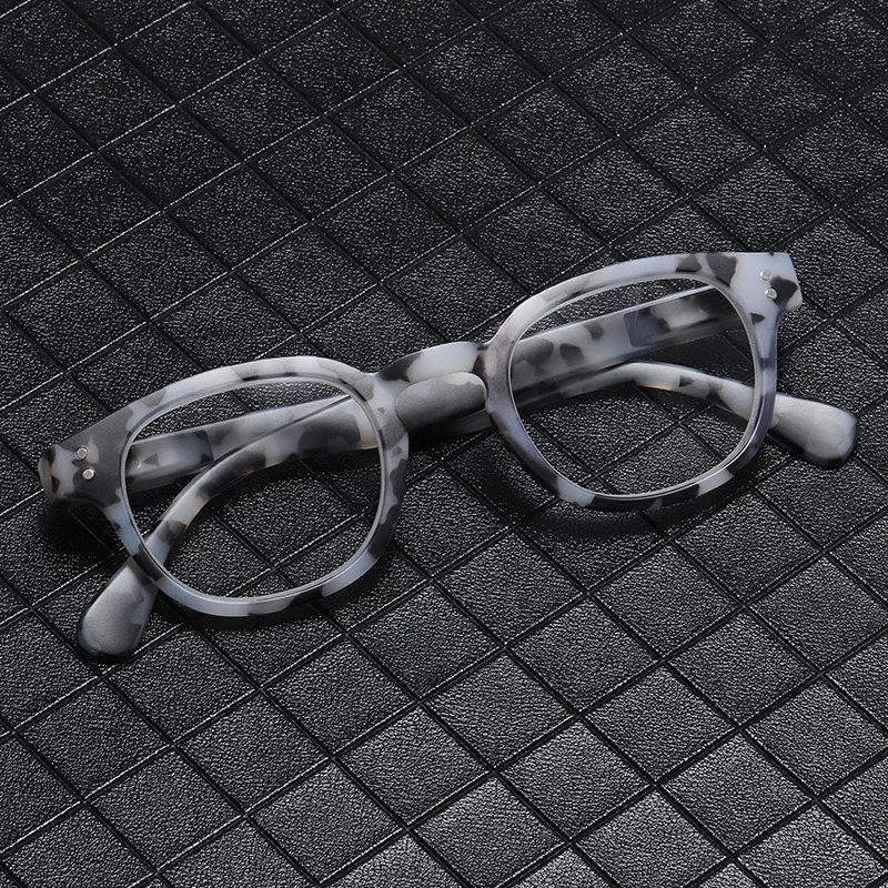 8227 New Jelly Bag Flower Reading Glasses for Men and Women, Japanese and Korean Fashion, Jade-Like Oval Frame, Middle-Aged and Elderly Glasses