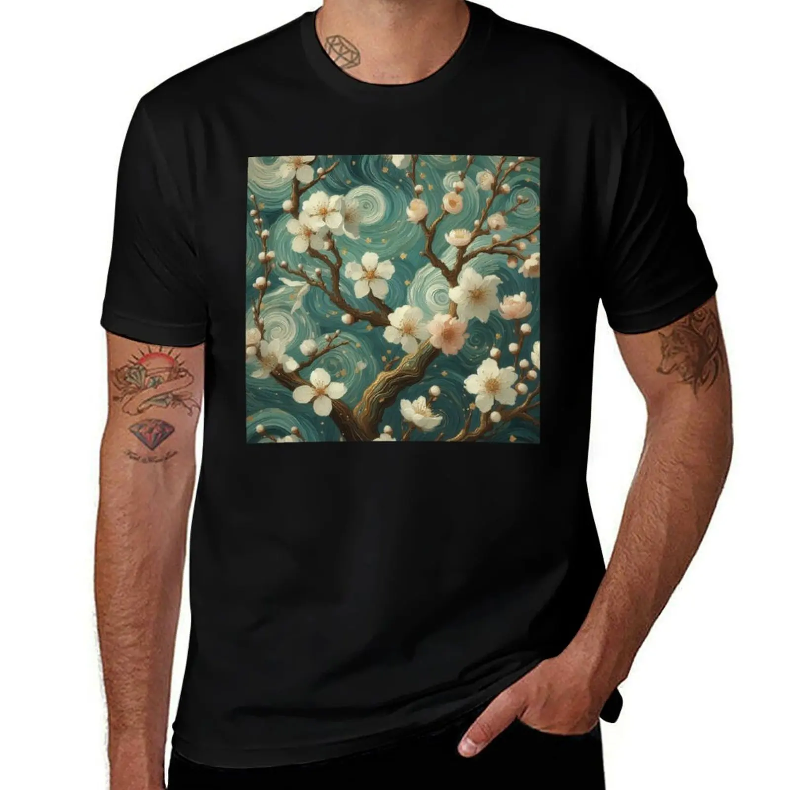 

cherry blossom T-Shirt oversized T-shirts oversize blue archive man t shirt men tshirt