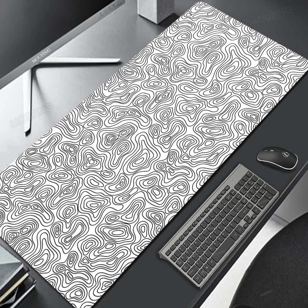 Witte Pc Muismat Zwarte Muis Matten 900*400mm Pad op De Tafel Kantoor Gamer Accessoires Toetsenbord Pad Art Bureau mat Muis Tapijt