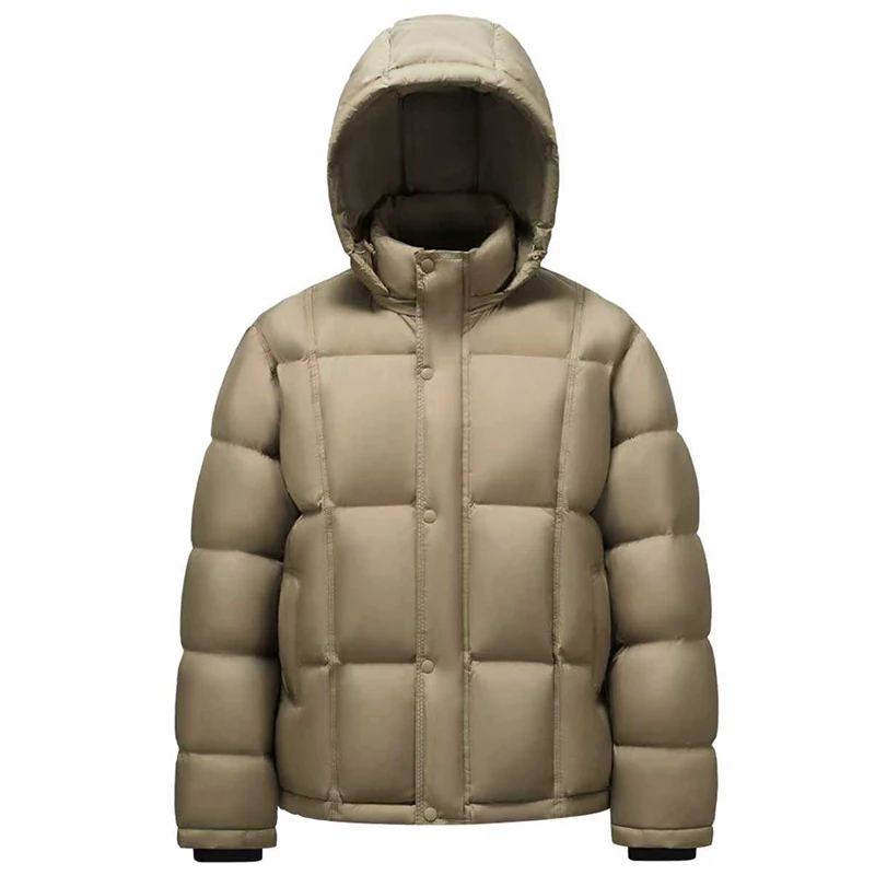 

Winter Thiened ort down Jaet Men's New Sle Workwear Hooded White Du down Women's Design Sensation Outerwear Trendy