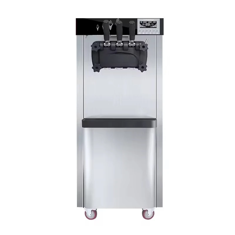 

Automatic Ice Cream Maker Machine Commercial 3-Flavor Countertop Soft Ice Creme Machine