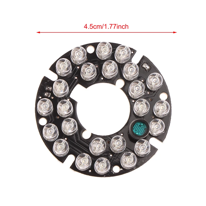 90 درجة كاميرا تلفزيونات الدوائر المغلقة الملحقات ضوء الأشعة تحت الحمراء 24 الحبوب الأشعة تحت الحمراء LED مجلس لكاميرا المراقبة للرؤية الليلية #6