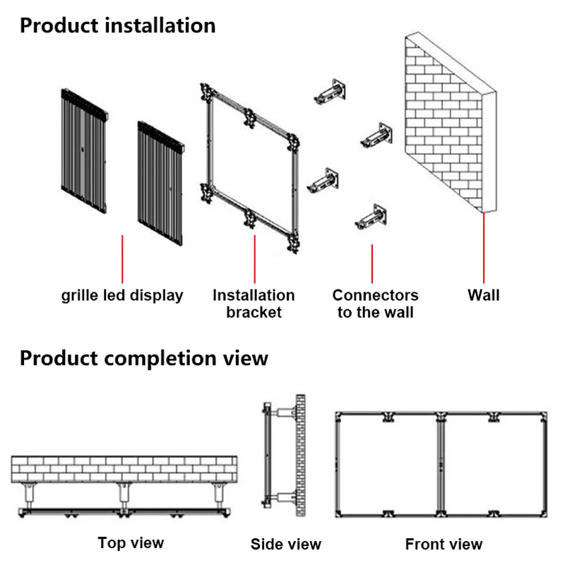 Screen Indoor Outdoor Advertising Giant P10 P20 Flexible 3D Screen Transparent LED Adhesive Film 3D Content LED Display Supplier