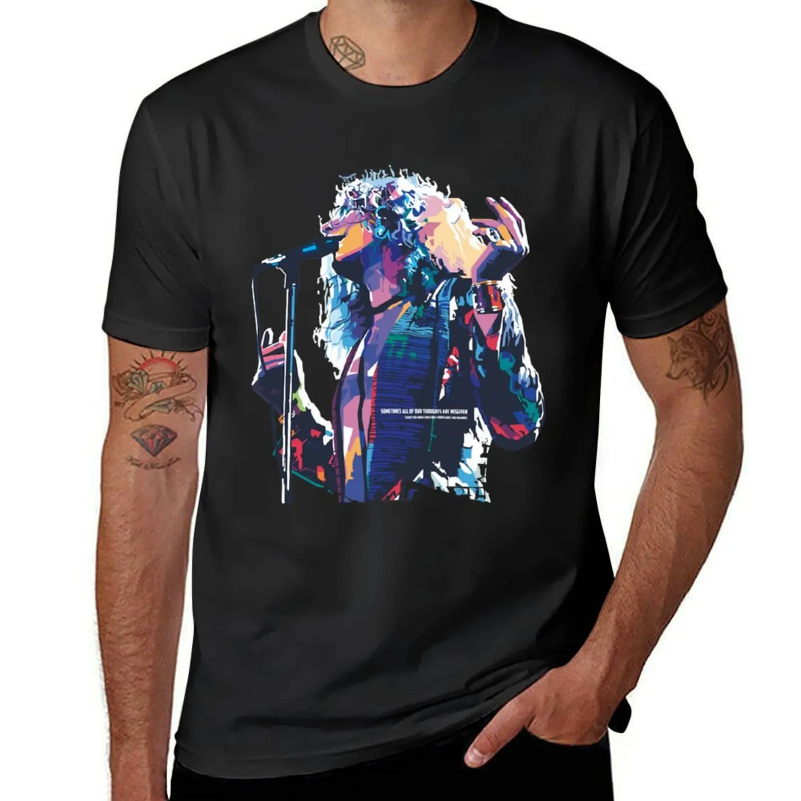 

Robert Plant T-Shirt for a boy sweat black t-shirts for men