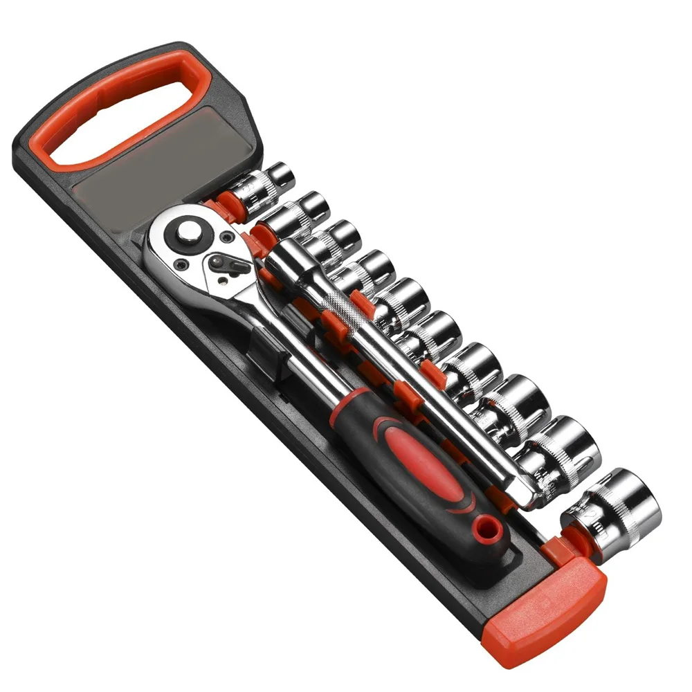 

Набор торцевых ключей и храповых ключей, 12 предметов, размер 1/4, 3/8, 1/2, набор гаечных ключей с удлинителем и 10 комплектов общего ремонта