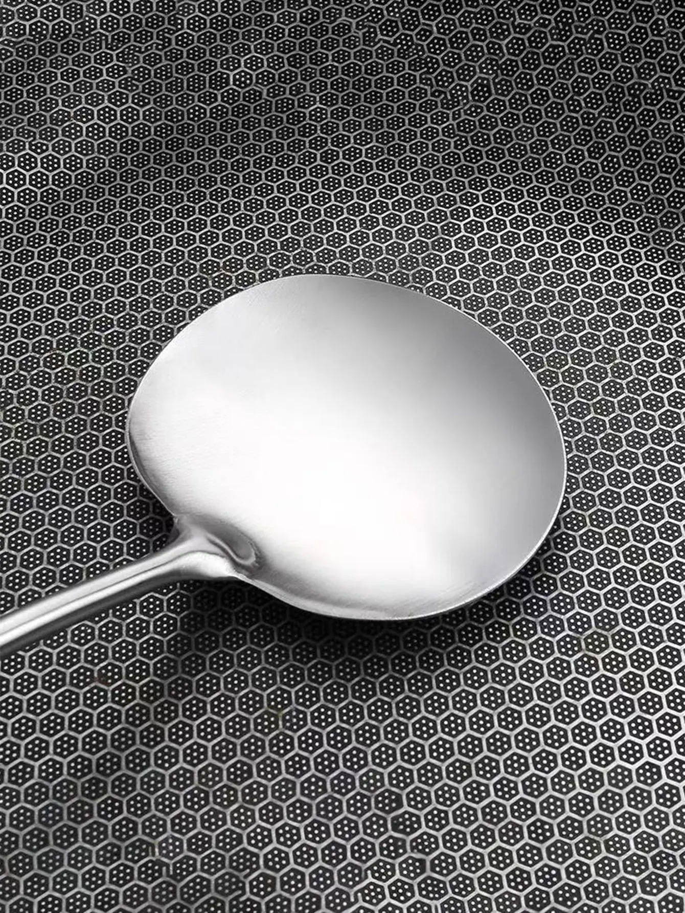 Stainless Steel Spatula for Cooking, Round Household Cooking Spoon, Guizhou Spatula, Restaurant-Specific Long-Handled Cooking Spoon and Spatula, 1 Piece