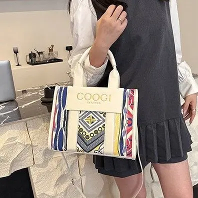 

Сумка-сэтчел в китайском стиле, минималистичная квадратная, модная универсальная повседневная сумка-тоут для работы, трендовая сумка через плечо для женщин