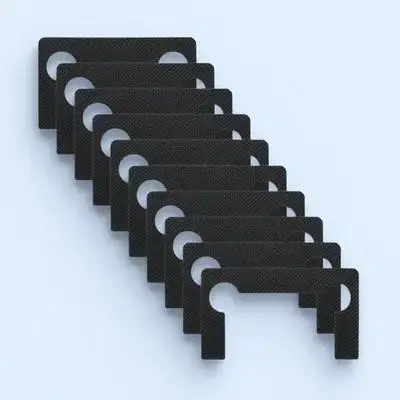 

10Pcs Bathroom Glass Door Clamp Pads Plastic Hinge Clips Transparent Glass Panel Holder Replacement Shower Door Hardware