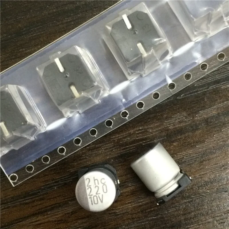 10pcs/100pcs 220uF 10V ELNA RVC series 8x10mm Long Life 10V220uF Chip type SMD Aluminum Electrolytic Capacitor