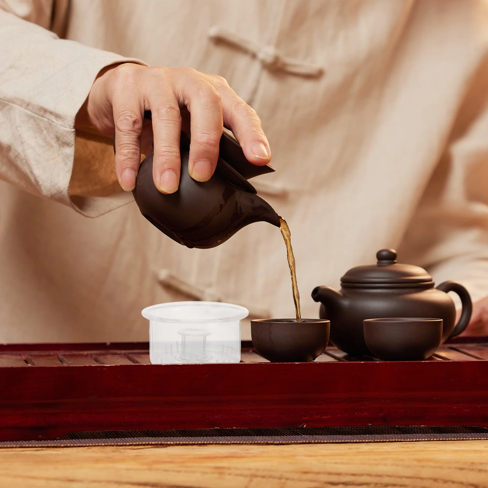 

Glass Tea Infuser Detachable Replacement Steeper Basket for Loose Leaf Blooming Tea Mug Teapot Brewing Filter Spice Infuser