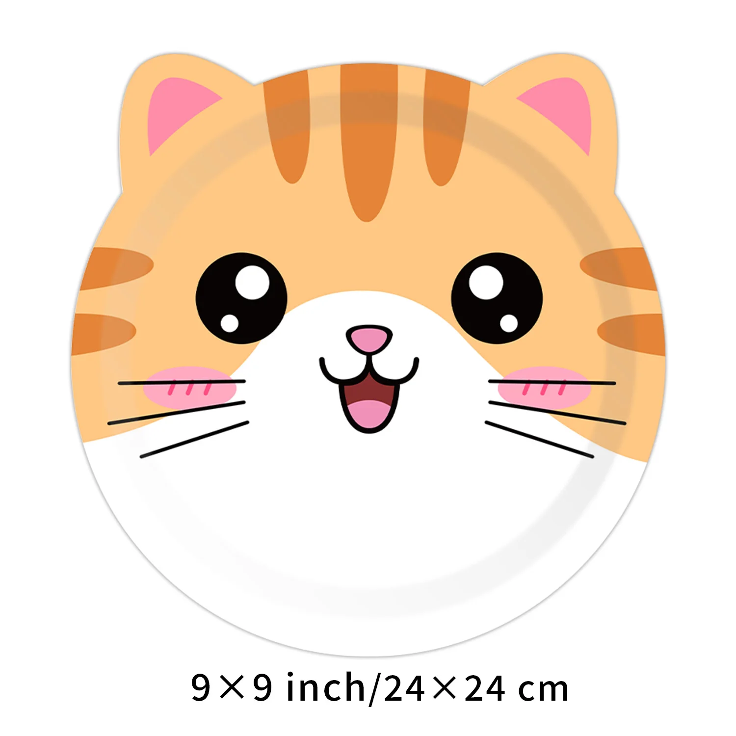 Cute Animals Party Paper Plates Dog Cat Disposable Plates Kids Birthday Decor Cartoon Animals Dinnerware Plates Party Supplies view 3