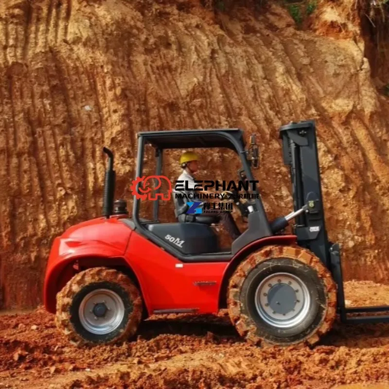 High Safety All Rough Terrain Diesel Forklift Truck, 3 Ton & 3.5 Ton Optional Load Capacity, Off-road Lifting Equipment Adapted