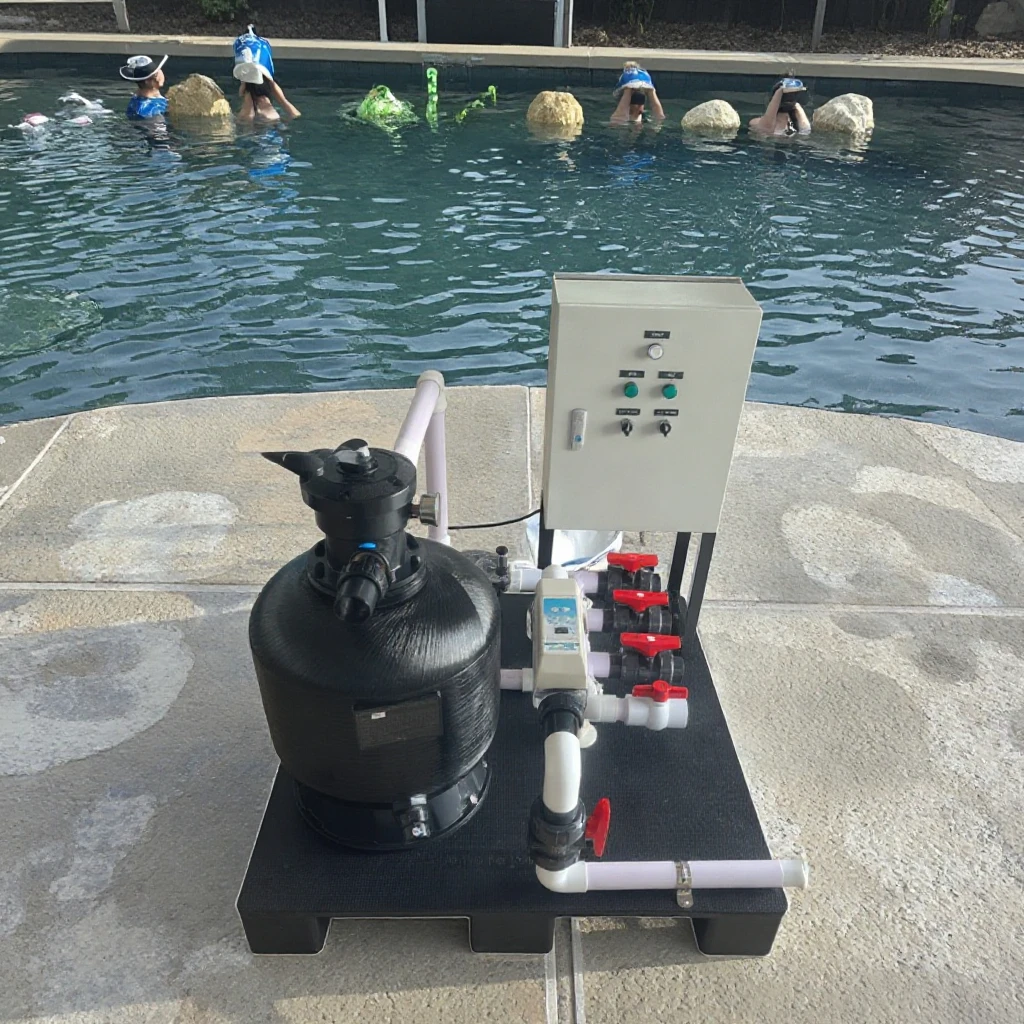 All-in-One Integrated Fiberglass Pool Filtration System Custom ABS Sand Filter Pump Combo Chlorinator for Swimming Pools Spas