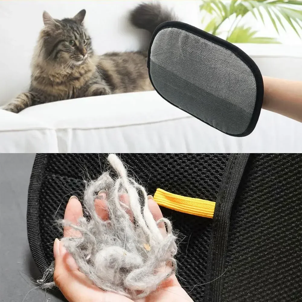 Guantes para limpieza y eliminación de pelo de mascotas, guantes universales multiusos para desenredar el pelo, adecuados para mascotas, sofás y ropa