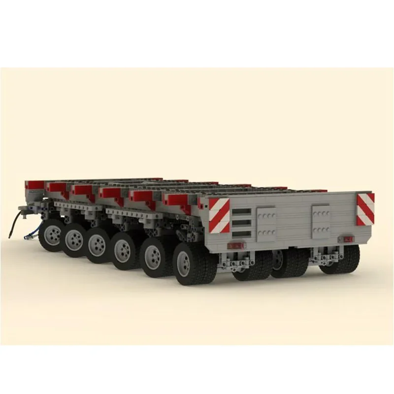 MOC-180345Multi-As Dubbele Lijn Modulaire Trailer3737Parts Montage Stiksels Bouwsteen Model Kinderen VerjaardagBouwBlock Speelgoed