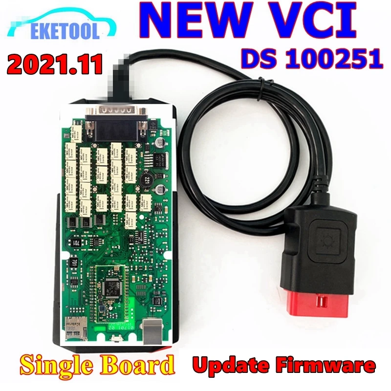 NEWEST V2021.11 Single PCB Board TCS Multidiag Pro TCS Cars/Trucks 2017 R3 Free Keygen BT4.3 Wireless Diagnostic Tool