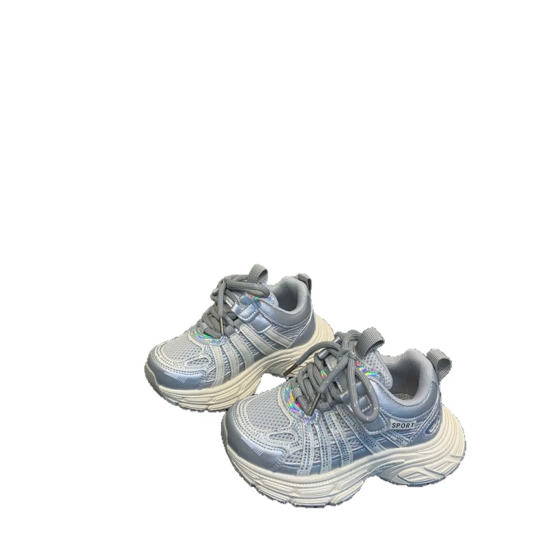 

Новые осенние детские сетчатые легкие кроссовки для мальчиков, модная универсальная студенческая обувь для папы для маленьких девочек