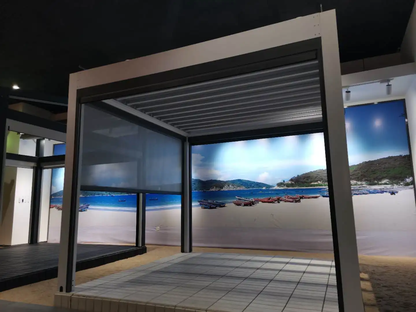 3*5m Aluminum Free Standing Electric Rainproof Louver Retractable Metal Pergola Awning Gazebo Outdoor Louvered Pergola Factory