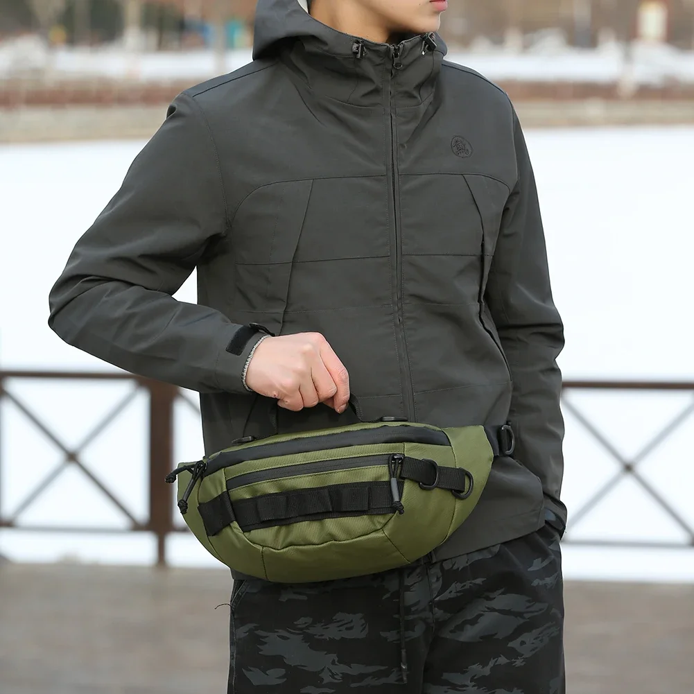 Men Tactical Fanny Pack Waterproof Hiking Phone Pouch Multifunctional Fishing Tackle  Anti-Theft  Travel Fishing