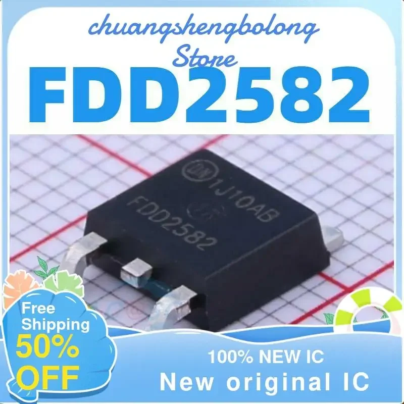 20PCS FDD2582 MOS 21A150V TO-252 New original IC