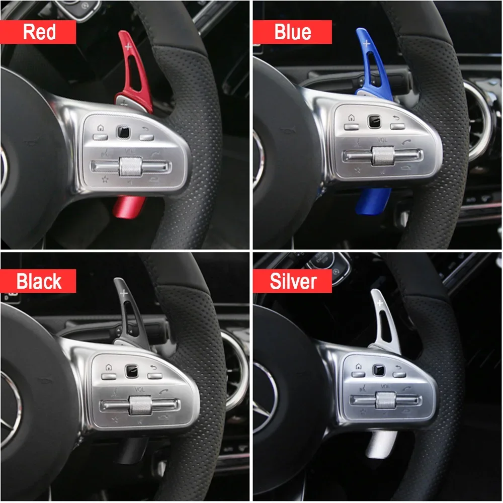 Voor Mercedes Benz AMG A45 C63 CLA45 GLE GLA CLS GLS W205 W213 EQC Auto Stuurwiel Paddle Shift Extension Shifter DSG Stickers