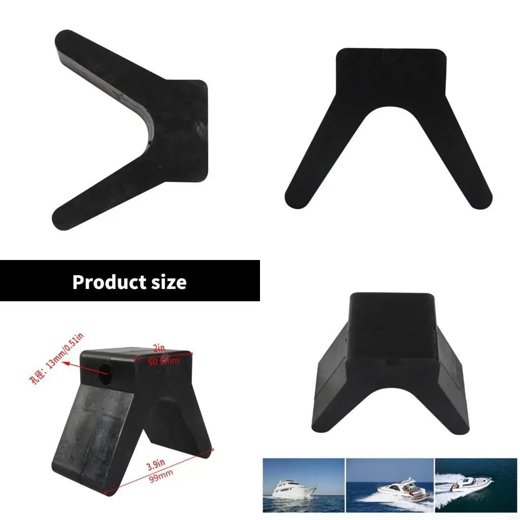 6XDF 2 Inch V Boat Trailer Bows Stop with 1/2 Inch Mounting Hole Weather Resistant Rubber Bows Stop Simple Installation