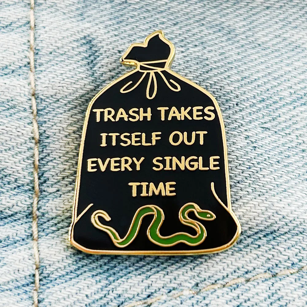 La basura se toma cada una sola vez insignia cantante cita esmalte Pin Eras Tour reputación regalo