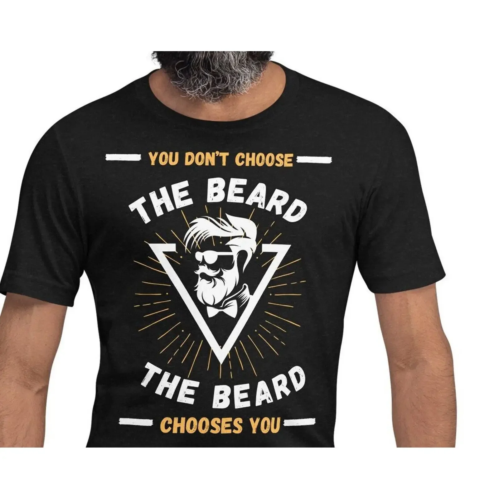 Funny Beard T Shirt 'The Chooses You' Dad Joke vintage Washed Top For Everyday Wear homme Soft fashion Slightly Stretched