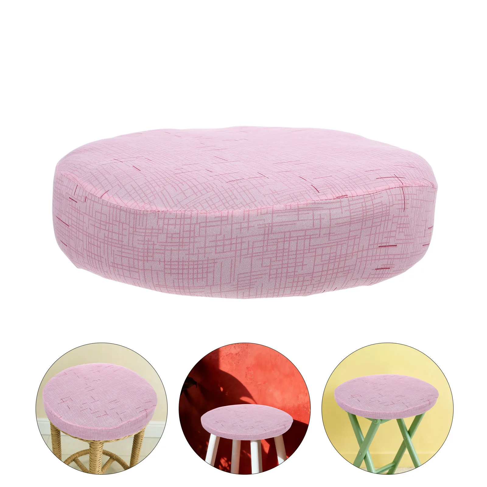 3Pcs Round Stool Covers Elastic Bar Stool Seat Covers Washable Stretch Seat Protector for Kitchen Dining Bar Counter Chairs