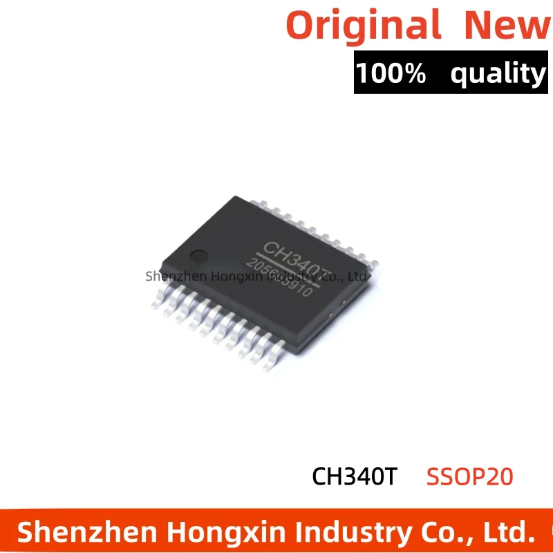 5 pieces of CH340T patch SSOP20 USB to serial port chip USB bus adapter chip