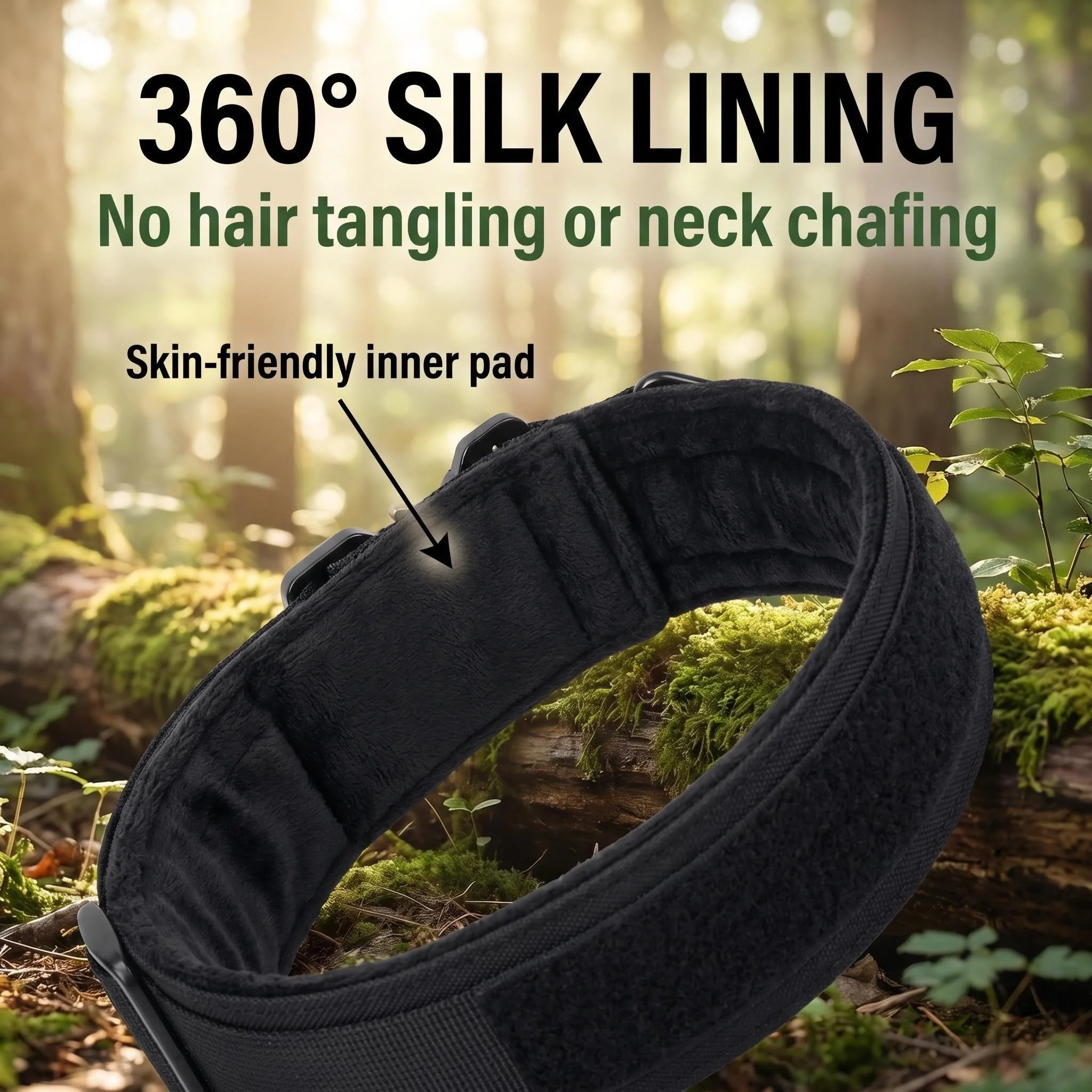 Reflective Tactical Dog Collar, Heavy Duty Nylon Adjustable with Quick Release Buckle for Small Medium Large Dogs view 5