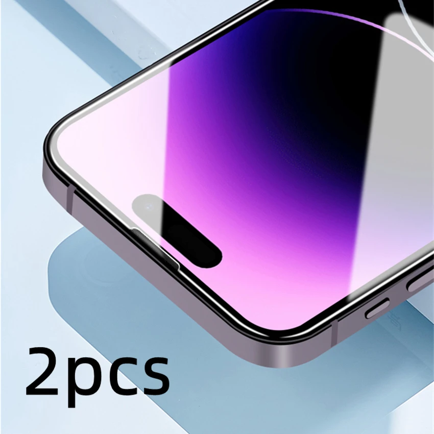 

For Iphone 14 13 12 11 Pro XS MAX XR Screen Protector for IPhone 13Mini 14Plus Protective Glass Alloy Dust Net Tempered Glass