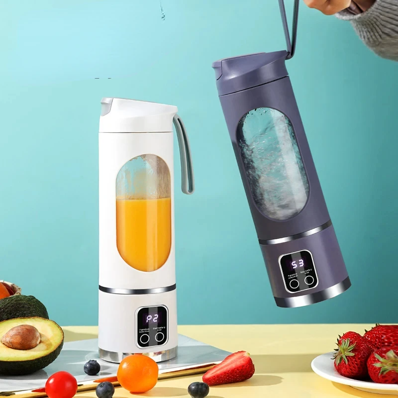 

450ml Fruit Juicer 8 Blades 3 Gears USB Rechargeable Portable Blender Ice Crusher Shakes and Smoothies Juicer Cup