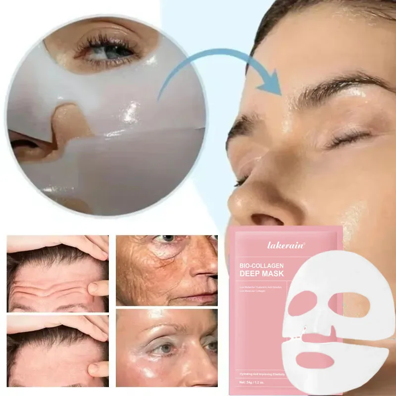 

Bio-Collagen Face Mask Shrink Pore Deep Moisturizing Overnight Mask Anti-Wrinkle Hydrating Refreshing Brightening Face Skin Care