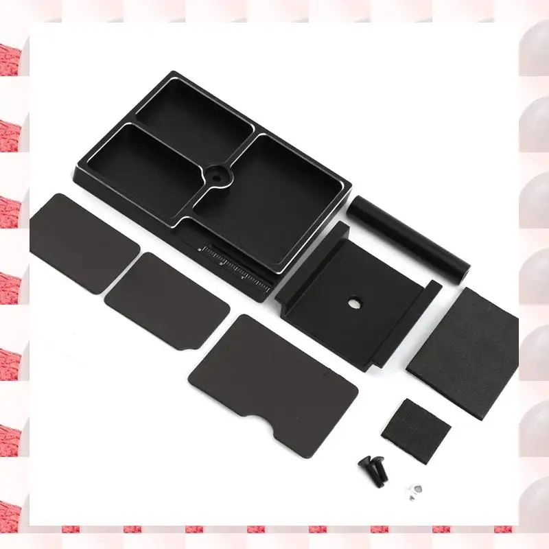 Цельная рабочая подставка, ремонтная станция, дисплей, платформа, черный металл для 1/18 1/24 радиоуправляемого автомобиля TRX4M SCX24 AX24 FCX24