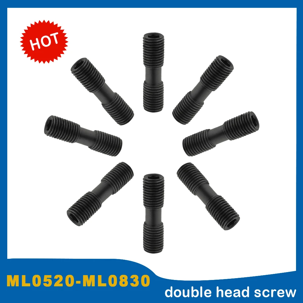 10PCS ML0520 ML0620 ML0625 ML0830 Turning Tool Holder Accessories,Mechanical Lathe Double Head Screw Use Fixed Briquetting Block