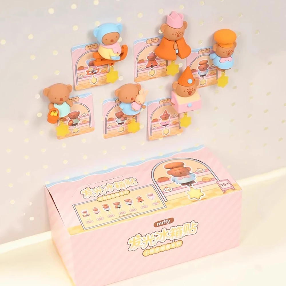 Kawaii Nijntje Boris Bakken Beer Koelkast Magneten Blind Box Leuke 3D Figuren Blind Box Home Decor Collectible Girl Gift