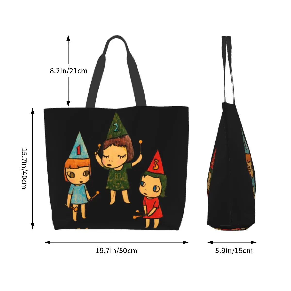 Yoshitomo Nara beating Cute Women Shoulder bag 40X50cm tote bag Shopping Convenient Travel Book handbag Printing Custom Logo