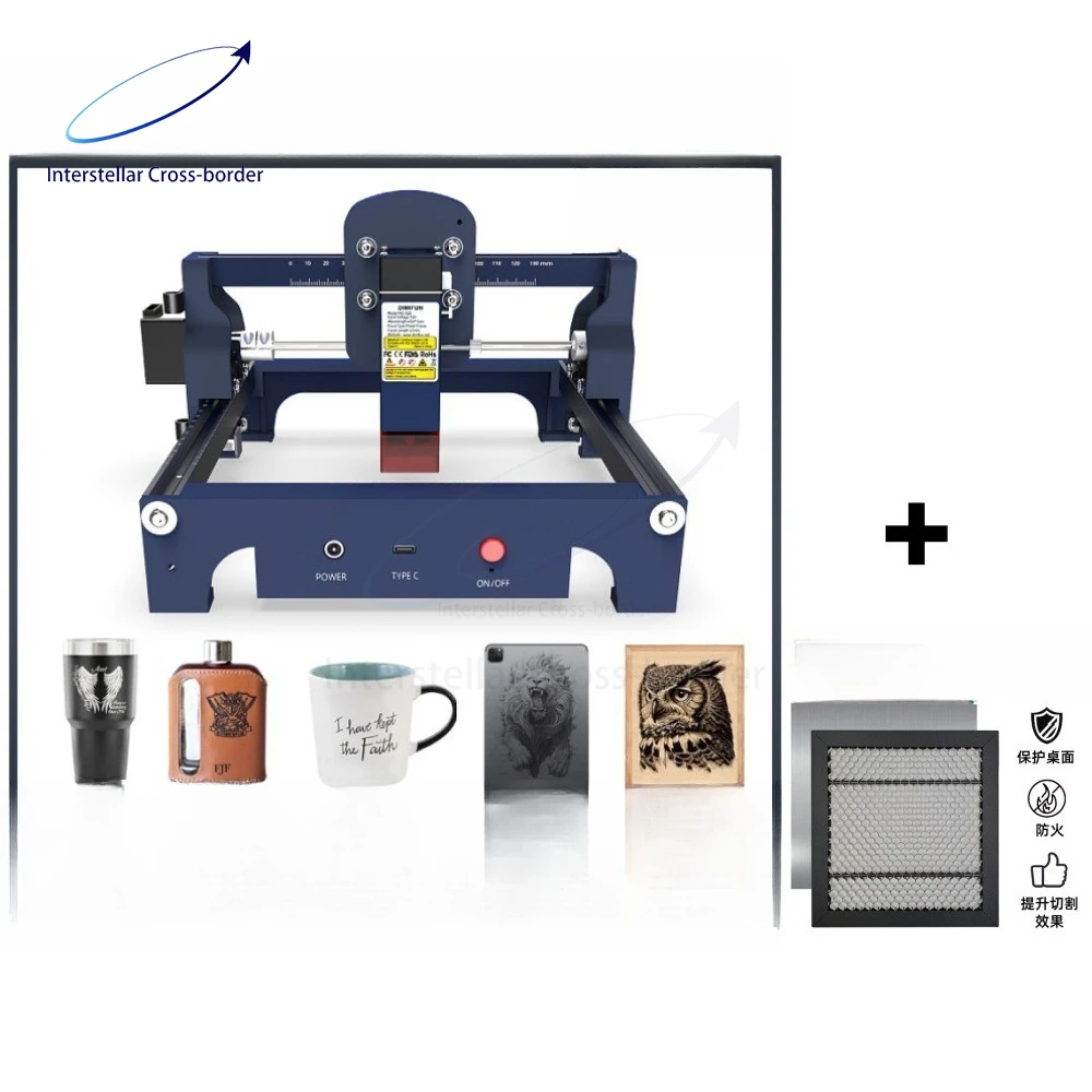 Portable Mini Desktop Laser Engraver - Automatic Marking Machine for DIY, Micro Coding, Stall Business, Home & Craft Use